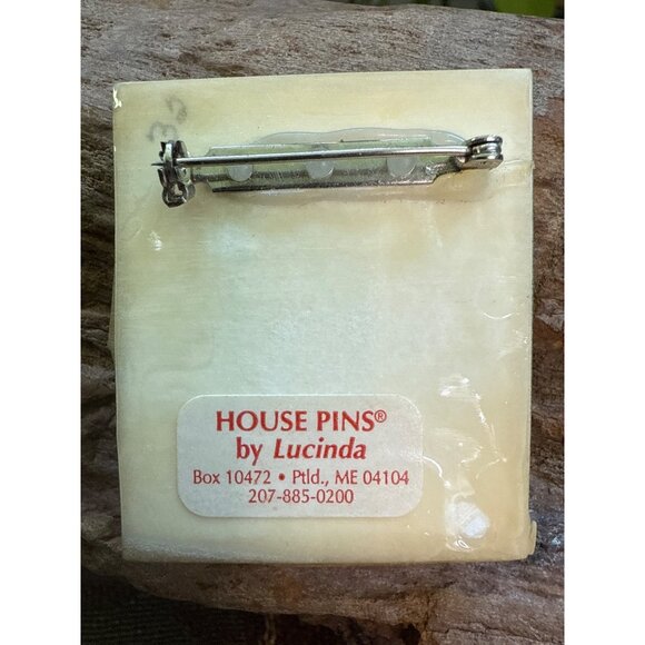House Pins By Lucinda Handmade Brooch Pin Multicolor Glittery House Design - Picture 2 of 2